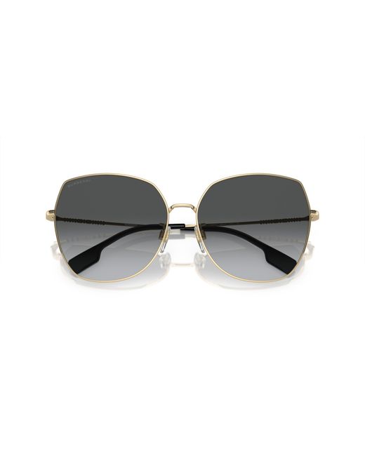 Burberry Black Be3136D 1109T3 Sunglasses Steel Squared Polarized