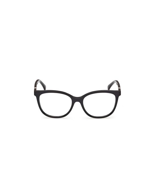 Max Mara Black Mm5238 001 Optical Frames Acetate Round Normal
