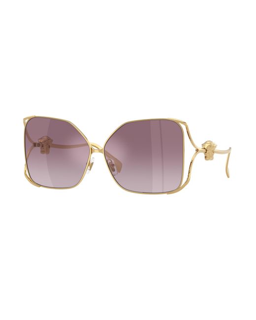 Versace Black Ve2288 10026X Sunglasses Steel Squared Normal Nuanced