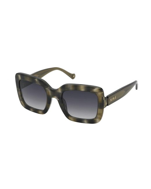 Nina Ricci Black Snr322 0P66 Sunglasses Acetate Squared Normal Shaded