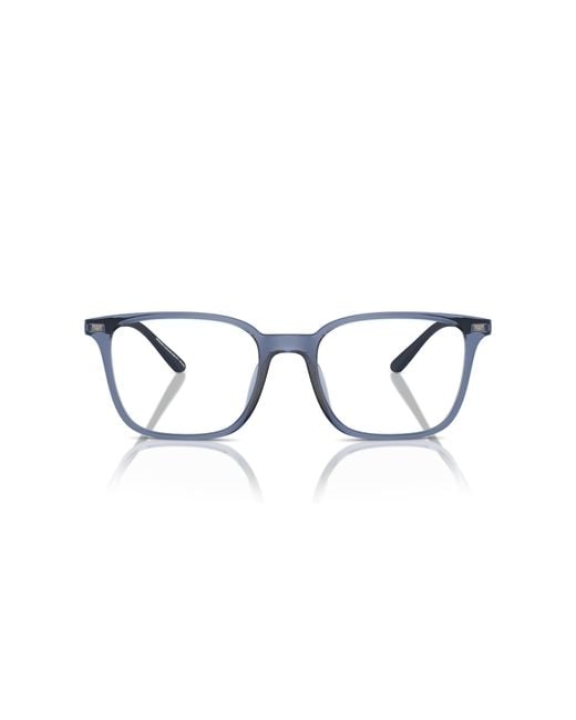 Emporio Armani Black Ea3242U 6108 Optical Frames Injected Transparent Squared Normal for men