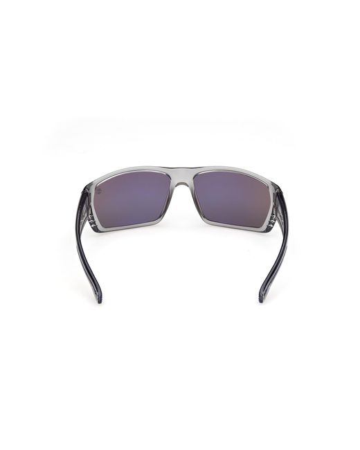 Timberland Black Tb00002 20D Sunglasses Injected Smoke Squared Polarized for men