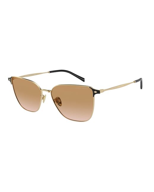 Giorgio Armani Black Ar6155 301313 Sunglasses Steel Squared Normal Shaded