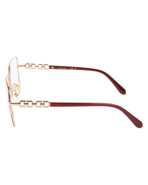 Ferragamo Black Sf2241 772 Optical Frames Metal Squared Normal