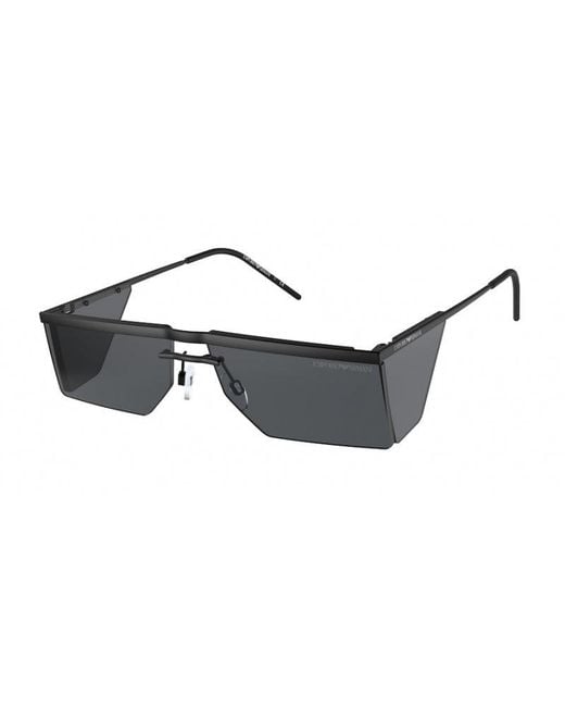 Emporio Armani Black Ea2123 300187 Sunglasses Metal Dark Squared Normal for men