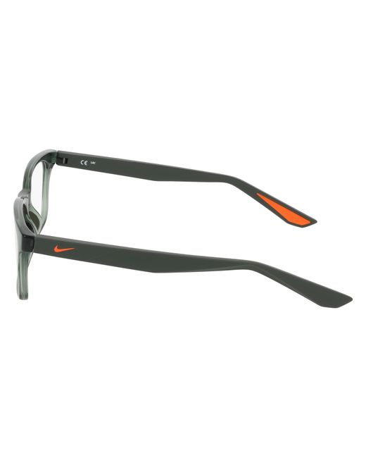 Nike Black 7415 302 Optical Frames Bio-Injected Squared Normal for men
