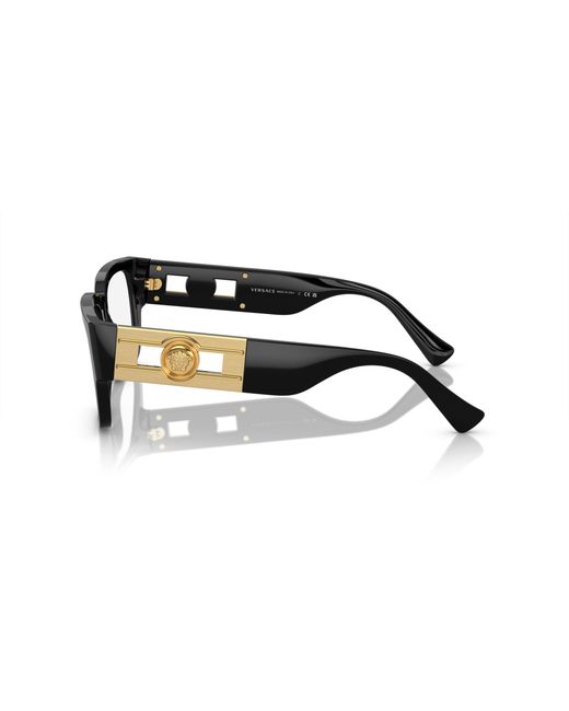 Versace Black Ve3350 Gb1 Optical Frames Acetate Transparent Squared Normal for men