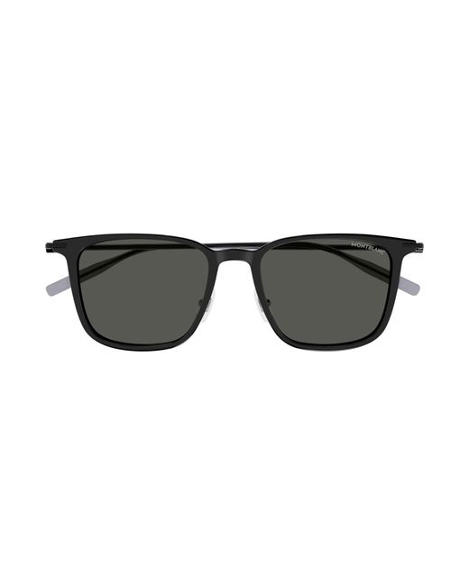 Montblanc Black Mb0354S 001 Sunglasses Injected Squared for men