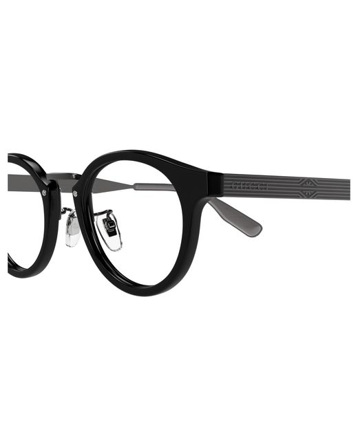 Gucci Black Gg1743Oj 003 Optical Frames Acetate Transparent Round