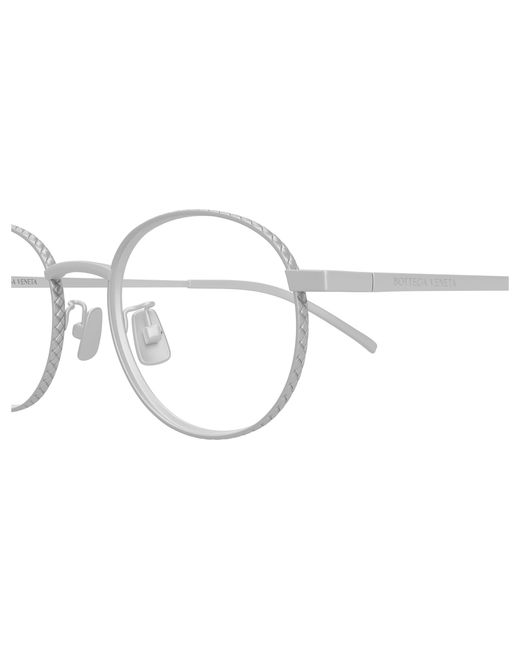 Bottega Veneta Black Bv1426Oa 002 Optical Frames Titanium Transparent Round