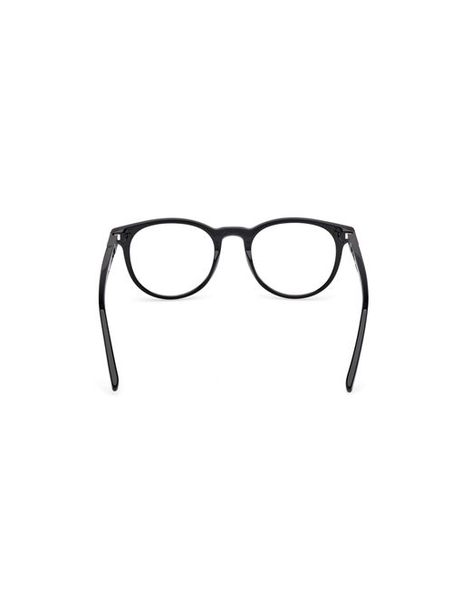 Timberland Black Tb50071 001 Optical Frames Acetate Round Normal for men