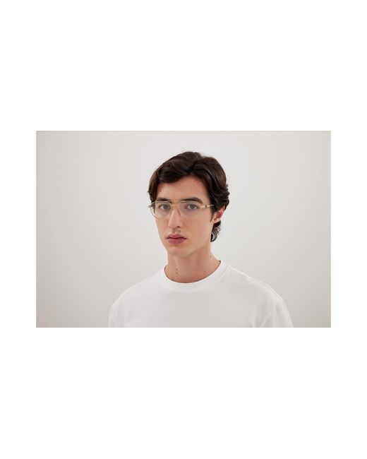 Gucci Black Gg1801O 001 Optical Frames Metal Transparent Squared for men