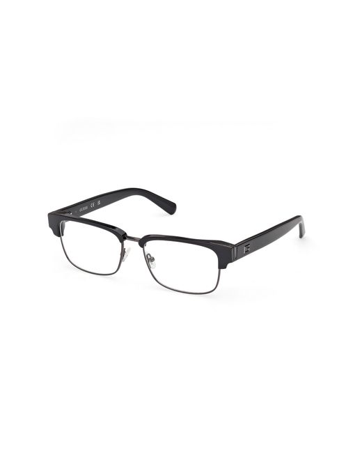 Guess Black Gu50330 001 Optical Frames Acetate Squared Normal for men