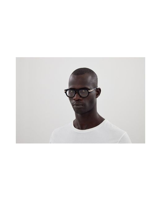 Gucci Black Gg1519O 001 Optical Frames Acetate Transparent Round for men
