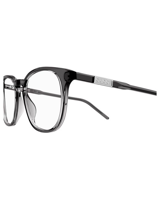 Gucci Black Gg1157O 005 Optical Frames Acetate Round for men