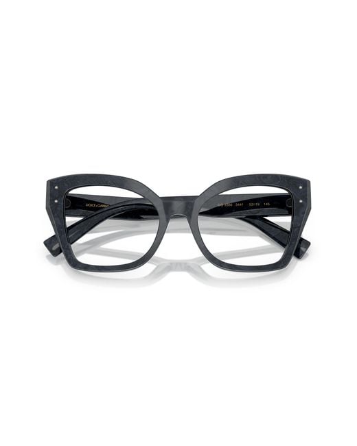Dolce & Gabbana Black Dg3386 3441 Optical Frames Acetate Transparent Butterfly Normal