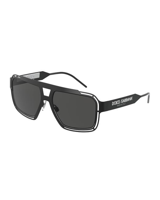 Dolce & Gabbana Black Dg2270 327687 Sunglasses Metal Squared Normal for men