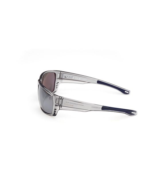 Timberland Black Tb00002 20D Sunglasses Injected Smoke Squared Polarized for men