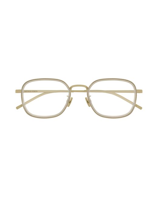 Bottega Veneta Black Bv1427Oa 003 Optical Frames Titanium Transparent Squared
