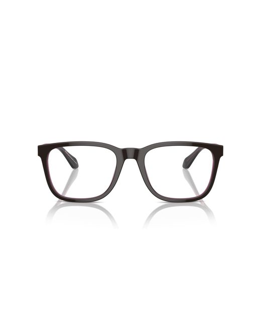 Giorgio Armani Black Ar7255 6088 Optical Frames Acetate Transparent Pillow Normal for men