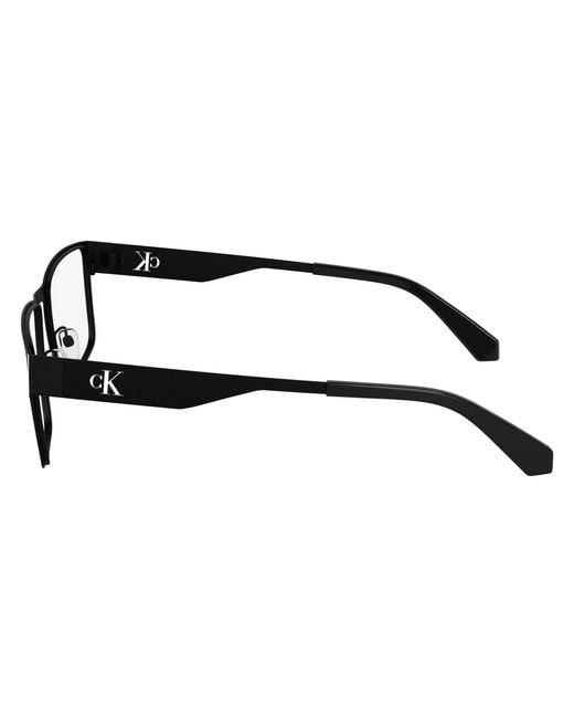 Calvin Klein Black Ckj24208 001 Optical Frames Metal Squared Normal for men