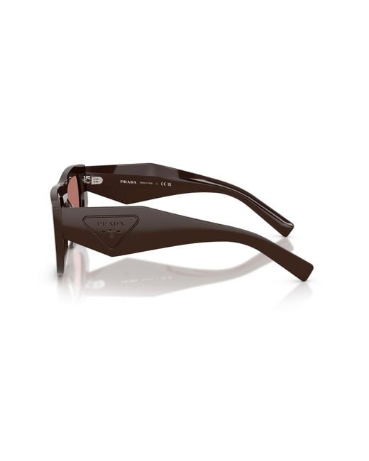 Prada Black Pr D04Su 27I80W Sunglasses Acetate Bordeaux Geometric Normal