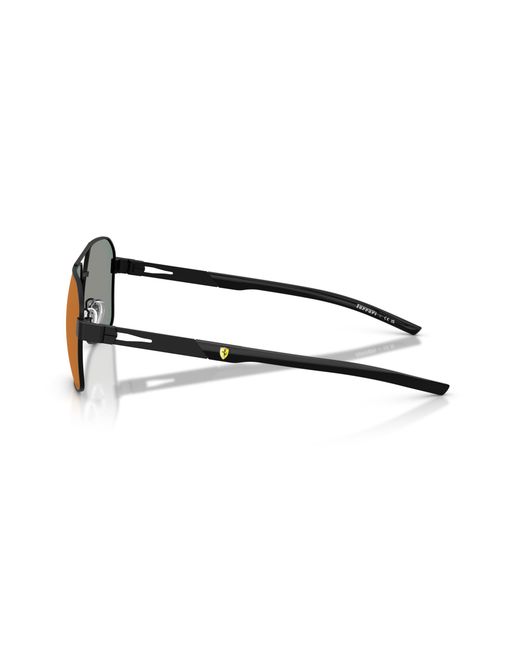 FERRARI SCUDERIA Black Fz5003 101/6P Sunglasses Metal Nero Squared Normal Specchiato for men