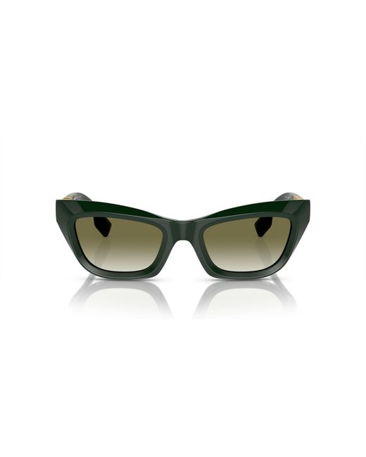 Burberry Green Be4409 40388E Sunglasses Acetate Cat Eye Normal Shaded