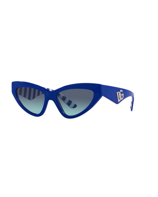 Dolce & Gabbana Black Dg4439 311945 Sunglasses Acetate Cat Eye Normal Shaded