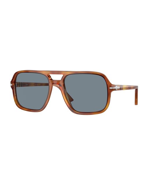 Persol Black Po3328S 96/56 Sunglasses Acetate Pilot Normal for men