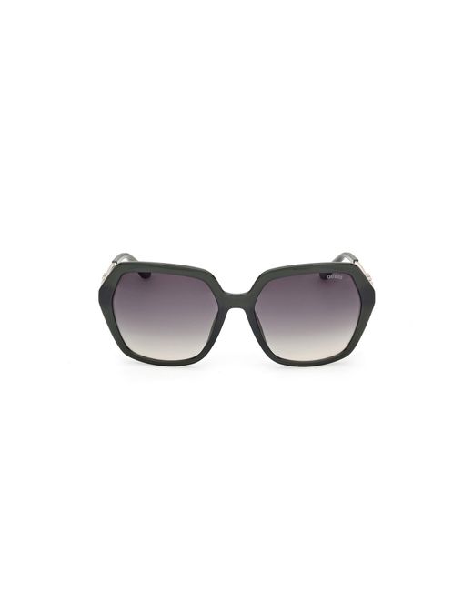Guess Black Gu00267 96P Sunglasses Injected Geometric Normal