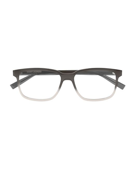 Saint Laurent Black Sl 458 008 Optical Frames Acetate Transparent Squared for men