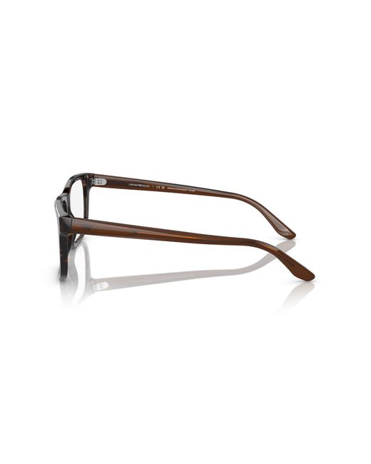Emporio Armani Black Ea3218 5879 Optical Frames Acetate Transparent Squared Normal for men