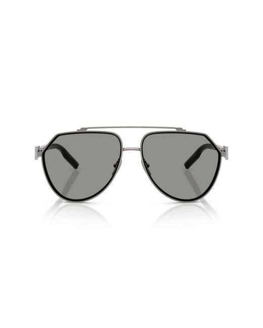 Dolce & Gabbana Black Dg2315 04/1 Sunglasses Metal Pilot Normal for men