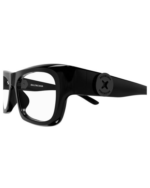 Balenciaga Black Bb0410O 001 Optical Frames Acetate Transparent Squared for men