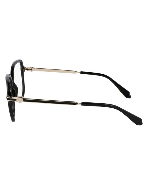 Ferragamo Black Sf3012 001 Optical Frames Acetate Squared Normal