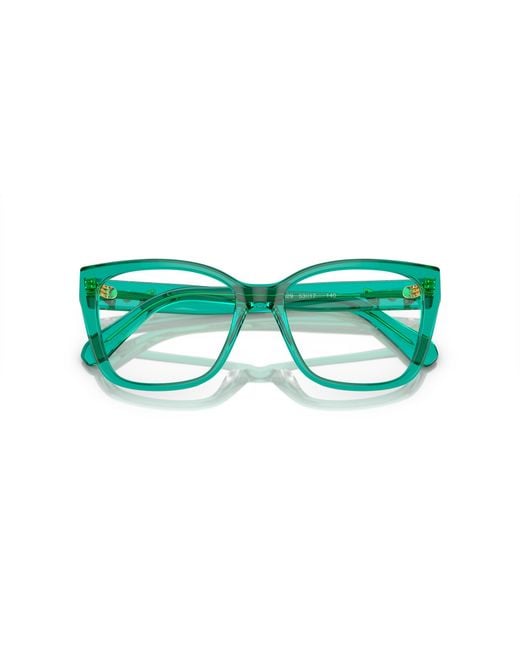 Swarovski Green Sk2008 1029 Optical Frames Acetate Geometric Normal