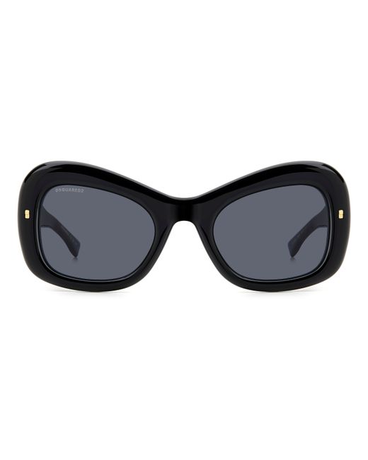 DSquared² Black D2 0137/S 2M2/Ir Sunglasses Acetate Butterfly
