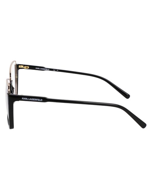 Karl Lagerfeld Black Kl355 001 Optical Frames Metal Squared Normal Normal