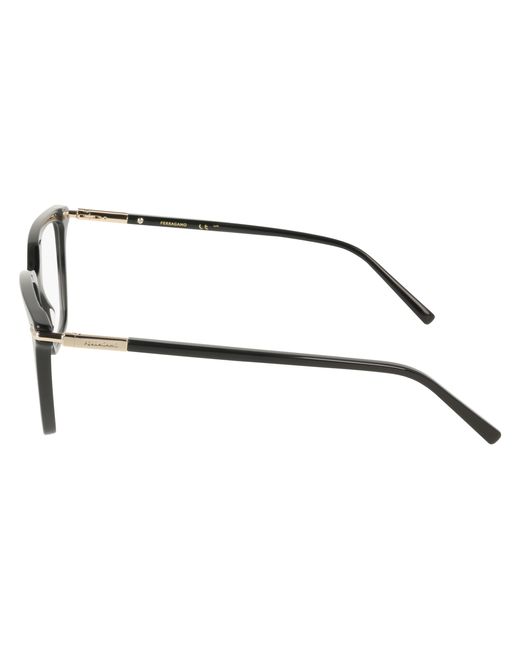Ferragamo Black Sf3038 001 Optical Frames Acetate Squared Normal