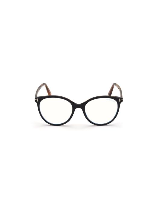 Tom Ford Black Ft5742-B 005 Optical Frames Acetate Round Normal