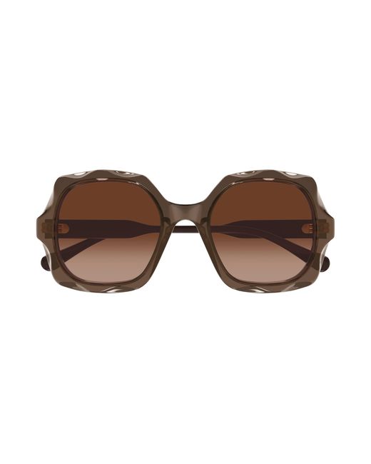 Chloé Black Ch0226S 007 Sunglasses Acetate Copper Squared