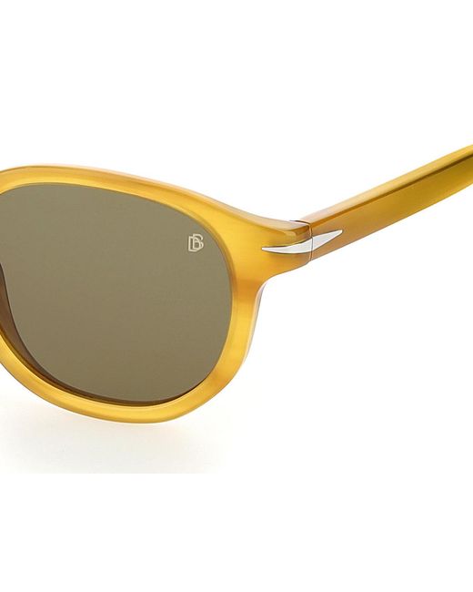 David Beckham Black Db 1007/S B4L/Qt Sunglasses Acetate Round Normal for men