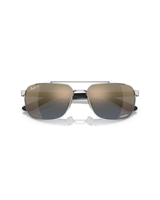 Ray-Ban Sunglasses Man Rb3701 - Black Frame Blue Lenses Polarized 59-17 for men