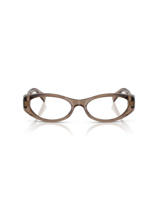 Miu Miu Black Mu 03Zv 26M1O1 Optical Frames Acetate Transparent Round Normal
