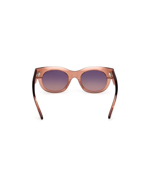Tom Ford Brown Ft1315 Marine-02 45T Sunglasses Acetate Bordeaux Round Normal