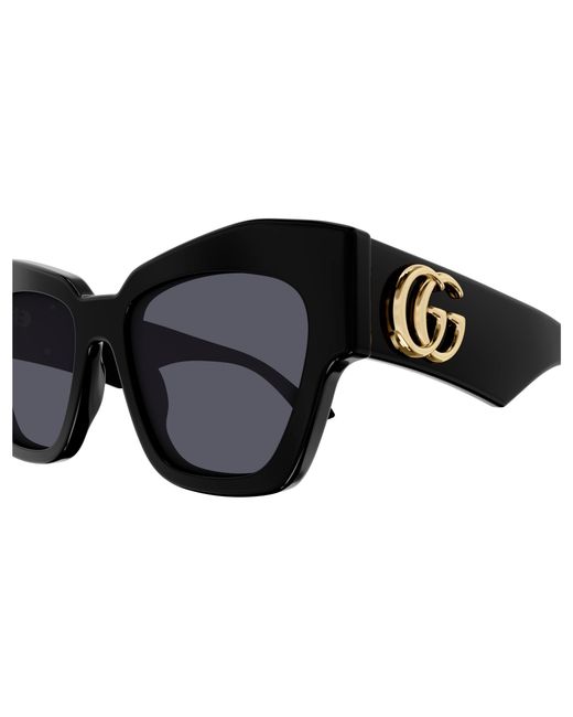 Gucci Black Gg1422S 001 Sunglasses Acetate Squared Normal