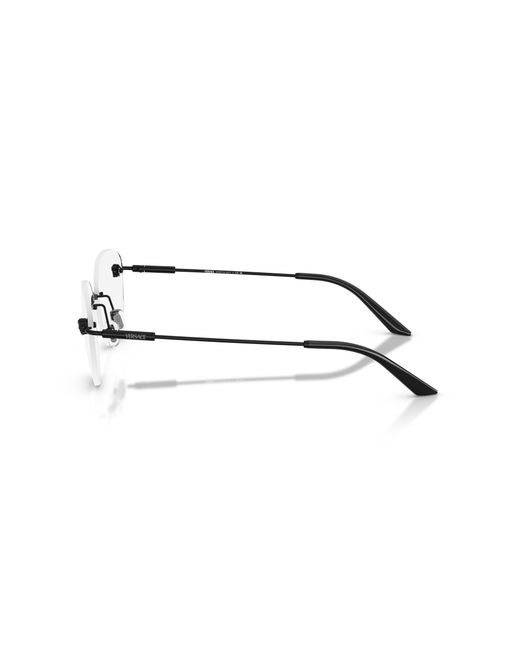 Versace Black Ve1305 1261 Optical Frames Metal Transparent Round Normal