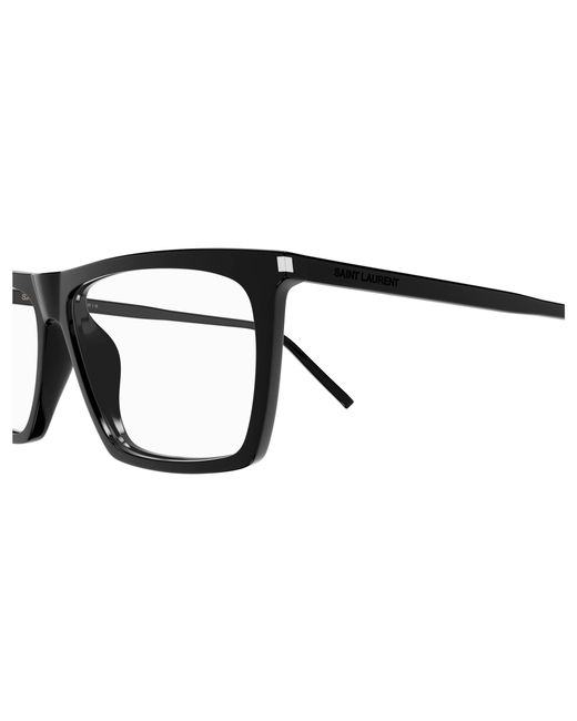 Saint Laurent Black Sl 803 001 Optical Frames Acetate Transparent Squared for men