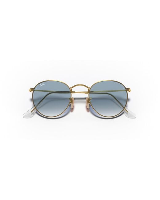 Ray-Ban Black Rb3447n Round Flat Lens Round Sunglasses for men